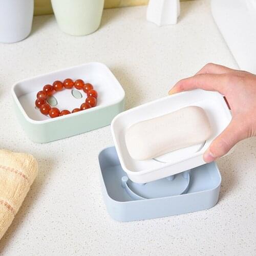 Hot sell 200pcs/lot Cartoon Smiley Double Layer Soap Box Leakage Soap Stand Toilet Storage Holder