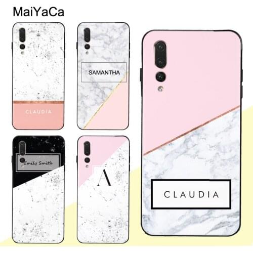 MaiYaCa PERSONALISED MARBLE NAME Case For Huawei P30 Pro P40 P10 P20 Lite Mate 20 30 10 Lite P Smart 2019 Z