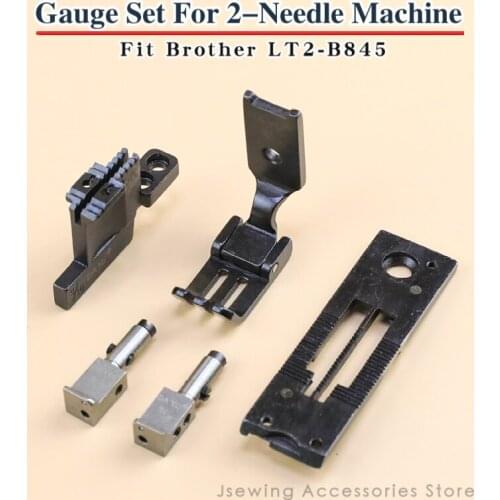 Gauge Set For Brother LT2-B845 Double Needle Industrial Sewing Machine Accessories Apparel Parts 2-Needle Attachment