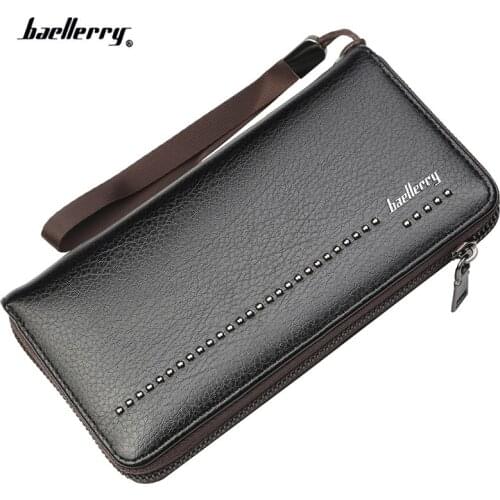 New 2018 Fashion Men Wallets business Clutch Wallet for male brand card holder man wallet with phone Bags Mens Coin Purse