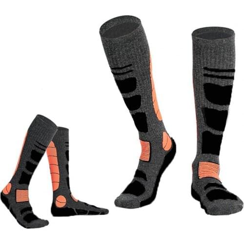 Professional 1 Pair Useful Calf Compression Thicken Ski Socks Seamless Design Winter Ski Socks Anti-shedding for Ski