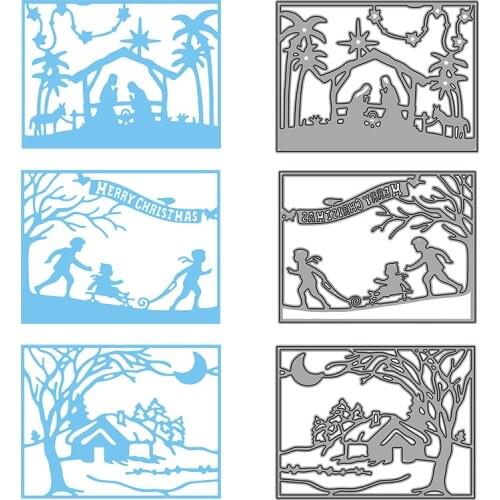 Christmas series Frames Metal Cutting Dies for DIY Scrapbooking Photo Album Decorative Embossing Paper Card Crafts Die Cut 2019