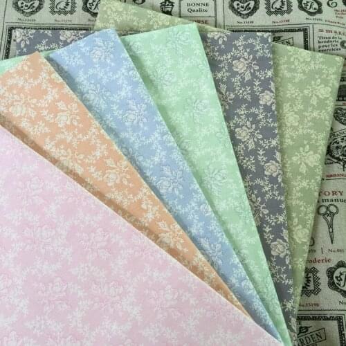 6 pieces no repeat design 40cm*50cm fabric stash cotton fabric charm packs patchwork fabric quilting tilda mix color cloth