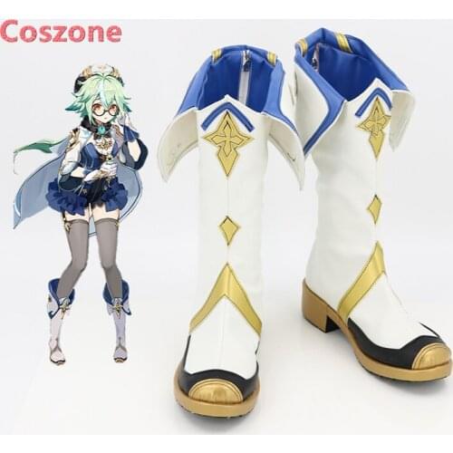 Genshin Impact Sucrose Game Cosplay Shoes Boots Halloween Carnival Costume Accessories Version 2