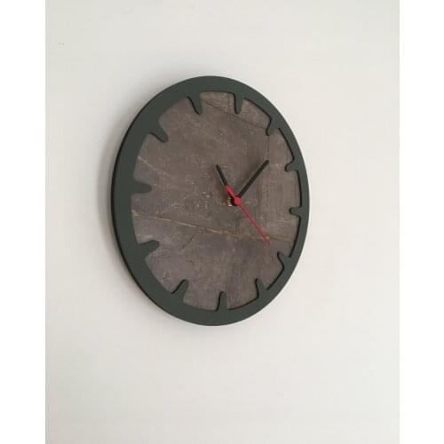 North Designed the Gordian Mildew Green Bar Decorative Wall Clock 30 Cm