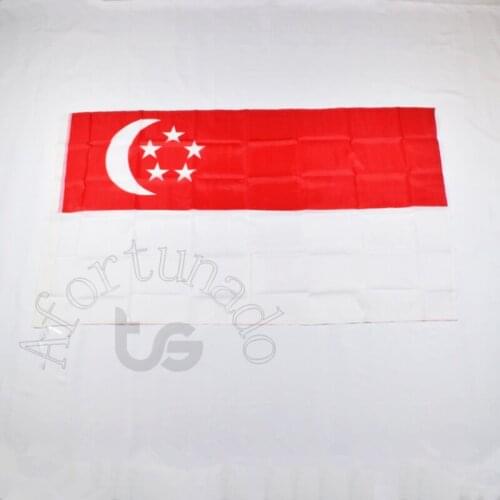 Singapore 90*150cm Singaporean flag Banner 3x5 Foot national flag for meet,Parade,party.Hanging,decoration