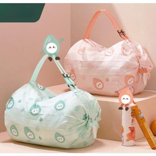 Foldable Shopping Bag travel Canvas Bag Portable Large Capacity Large Flower Portable Grocery Bag Supermarket Non-woven Bag