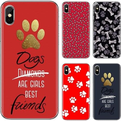 Dogs are girls best friends Dog paw For Huawei Mate 7 8 9 10 20 30 40 Lite Pro P Smart 2018 2019 Plus G7 G8 Soft TPU Phone Cover