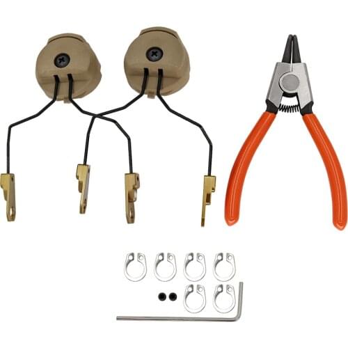 Tactical MSA SORDIN Headset Accessories Fast Helmet ARC OPS-CORE Track Adapter Sordin Bracket for Hunting Tactical Headset DE