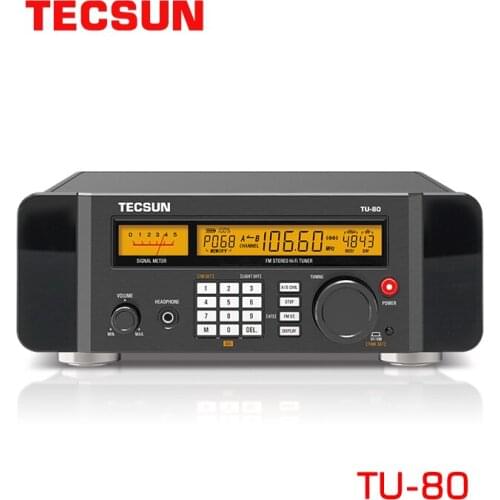 Tecsun TU-80 HIFI FM Broadcast Audio Tuner DSP Signal Processing 64~108MHz Frequency 0.1MHz/0.01MHz Tuning vs weiliang fiio smsl
