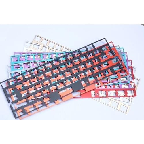 Universal GH60 Plate Aluminum Anodized for PCB Mounting and Stabilizers Support ISO ANSI for 60% Keyboard DIY
