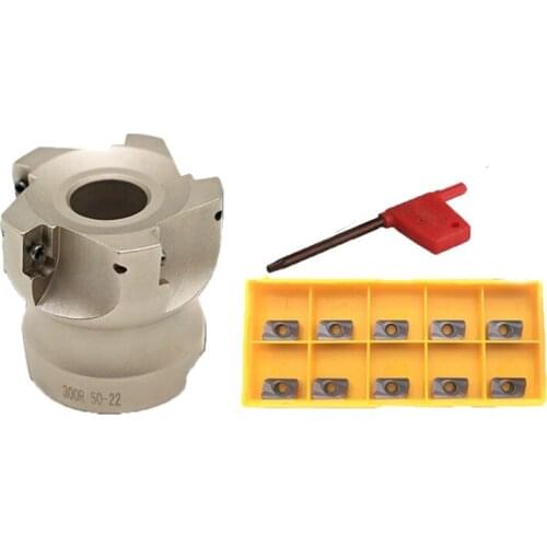 1set Face Mill right angle cutter BAP300R 50 22+10pcs APMT1135 inserts face milling cutter for CNC mill