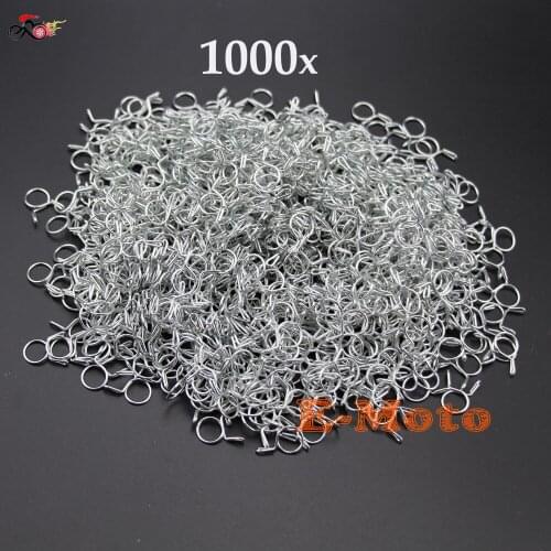 1000x Fuel Line Hose Tubing Spring Clip Clamp 9 mm for Motorcycle ATV Scooter Go Kart NEW