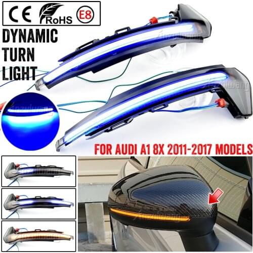 2pcs Dynamic LED Turn Signal Lights Sequential Rear View mirror Turn Signal Light Blinker For Audi A1 8X 2011-2018 Listing incl
