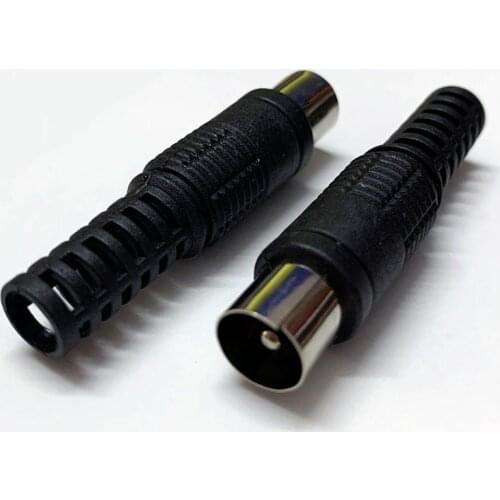 4pcs Solder-free 9.5mm cable TV male plug Antenna closed-circuit user RF head Coaxial TV connector