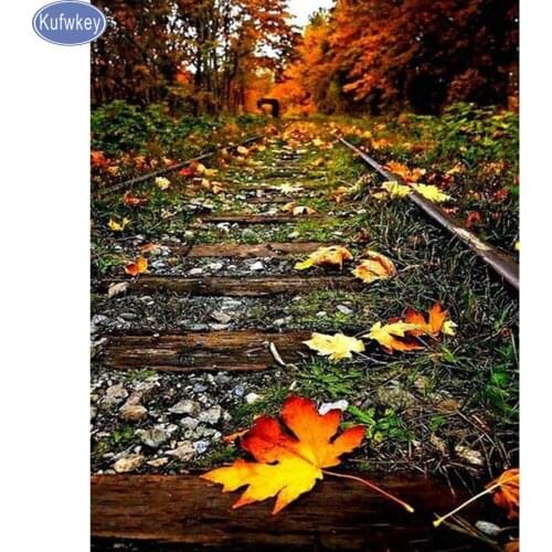 5D Diy Diamond Painting Autumn Train,3d,Stitch Cross,full Diamond Embroidery mazayka 5d Diamond Mosaic Stickers Home Decoration