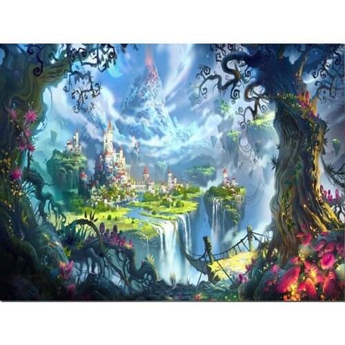 5D Diy Diamond Painting Cross Stitch Fairy Tale City Home Decor Full Rhinestones Mosaic Inlay Diamond Embroidery Handcraft
