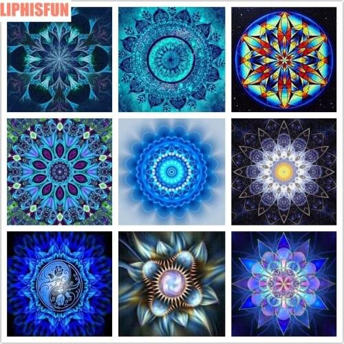 5D DIY Diamond Embroidery Diamond Painting Full Square/Round Resin Cross Stitch Home Decor Colorful Mandala