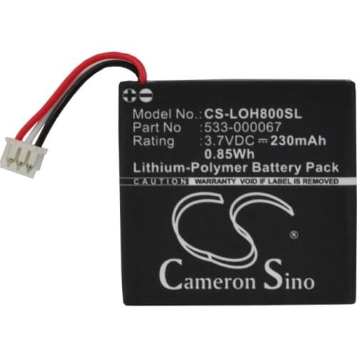 Cameron Sino 230mAh Battery for Logitech H800,533-000067,AHB472625PST,L/N: 1109,L/N: 1110