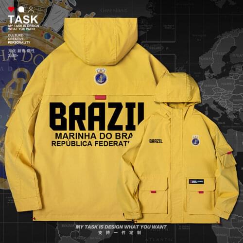 Brazil Brazilian BRA men jacket hooded Navy logo army fan fashion coat new casual for men jackets Military top clothes autumn