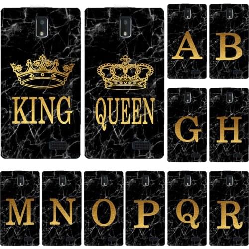 Phone case For Lenovo A328 A 328 A328T Marble Golden alphabet background Soft Print Cover Fundas