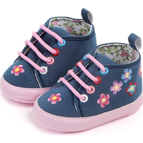 Spring Autumn Baby The First Walker Shoes Baby Girl Flower PU Soft Back Toddler Shoes Baby Girl Princess Shoes wf