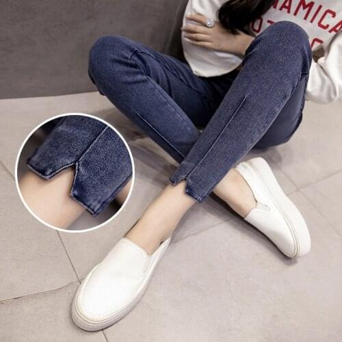 Maternity Jeans Elastic Waist Pregnant Women Pencil Trousers Stretch Pants Pregnancy Clothes Spring Autumn Skinny Jeans Pants