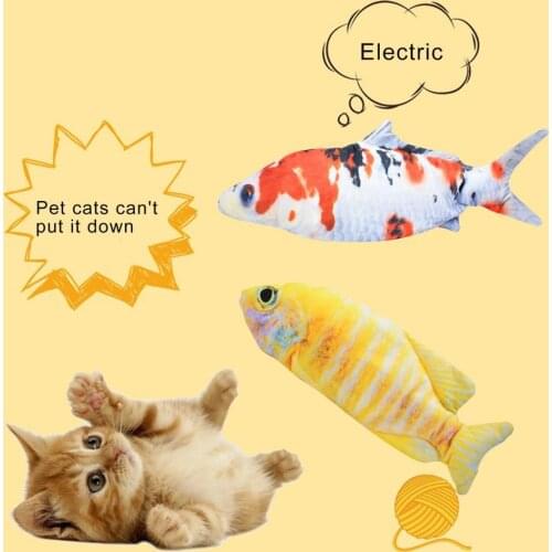 Electric Imitation Fish Plush Doll Jumping Funny Cat Toy Washable Gift Cat accessories gatos accesorios