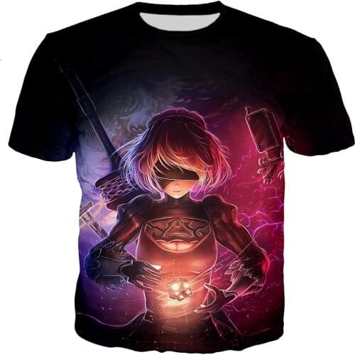 Nier Automata Men/women New Fashion Cool 3D Printed T-shirts Casual Style T shirt Streetwear Tops