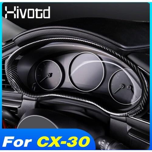 Hivotd Dashboard Frame Cover Interior Decoration Trim Moulding Accessories Car Modification Parts For Mazda CX-30 CX30 2020 2021