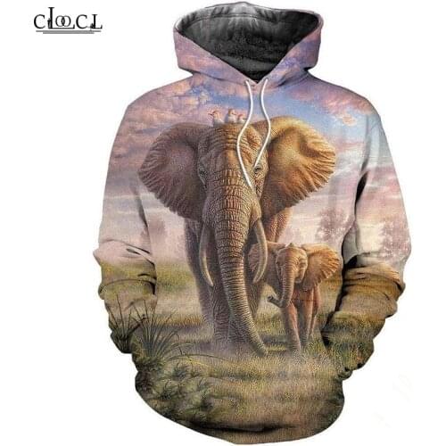 HX Newest Popular Elephant Family 3D Print Men Women Hoodie Sweatshirts Harajuku Fashion Long Sleeve Tracksuit Drop Shipping