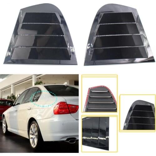 Wear-resistant 2Pcs High-quality Gloss Black Side Window Louvers Reliable