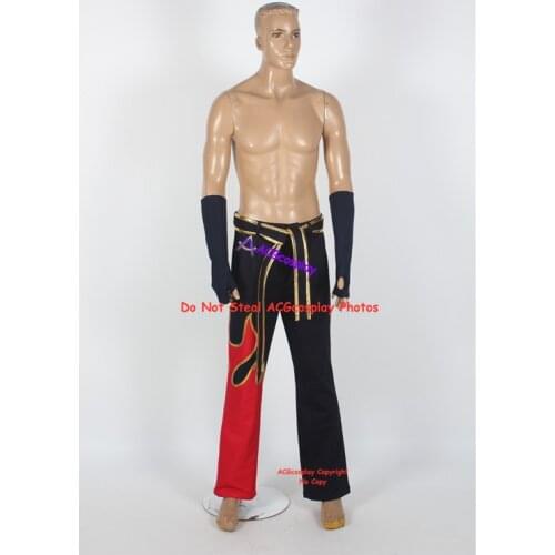 Jin Kazama Cosplay Costume denim fabric made pants include gloves and belt