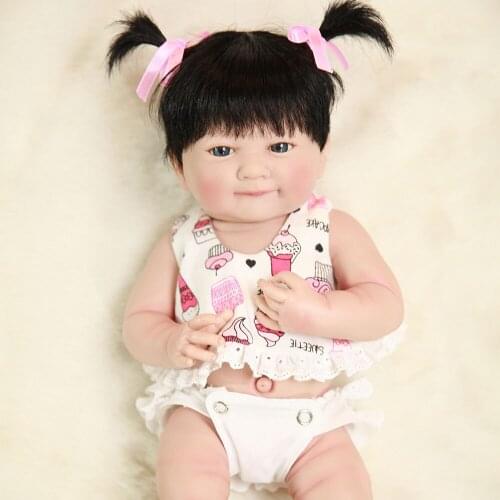 Bebe Doll reborn 14" 35cm full Silicone Vinyl Lifelike Reborn Baby Dolls For Girls XMAS Gift l.o.l doll surprises NPK DOLL