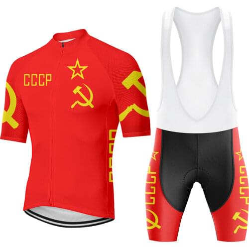 SPEED PEAK New CCCP Mens Cycling Jerseys Mtb Retro Cycling Clothing Red Bicycle Shirt Short Summer Sportwear Bike Wear Clothes