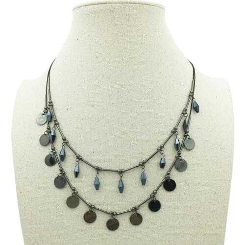 New Women Statemen Necklace Multilayers Pipe Choker Necklaces Crystal Beads Fashion Accessories