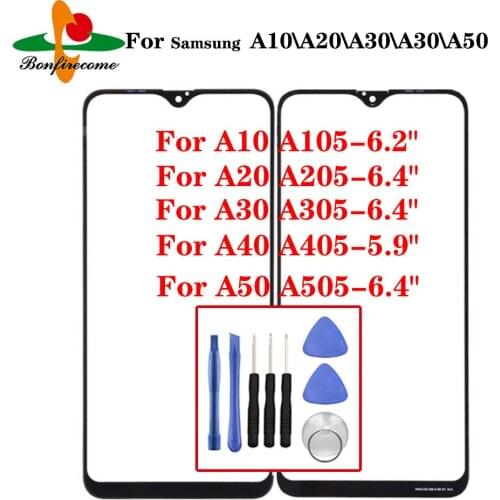 For Samsung Galaxy A10 A20 A30 A40 A50 A105 A205 A305 A405 A505 Front Touch screen Panel LCD Out Glass Cover Lens Replacement