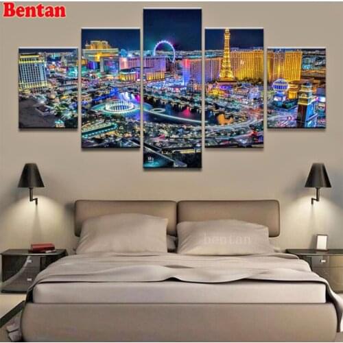 Full Square Drill New york city building night view 5D Diamond Painting Embroidery diamond mosaic puzzle Cross Stitch decoration