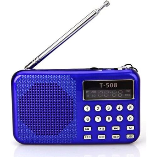 Hxsonking Portable FM Radio Support MP3 Music TF/SD Card LCD Display Radio