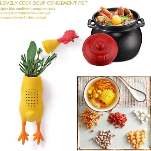 Chicken Herb Spice Tools Simmering Soup Seasoning Jars For Spices Box Seasoning Container Reusing Silicone Seasoning Box