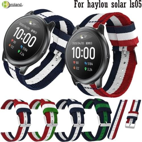 22mm nylon watch Strap For Xiaomi haylou solar ls05 sport smart WatchBand Wristband for haylou solar ls05 Quick Release Bracelet