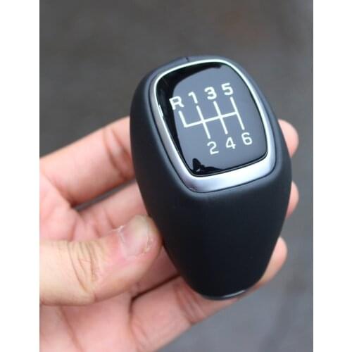 Genuine leather 6-speed gear knob handle shift knob for Hyundai Elantra AD 2016 17 ACCENT\SOLARIS verna i30 2017-18 43711F2300