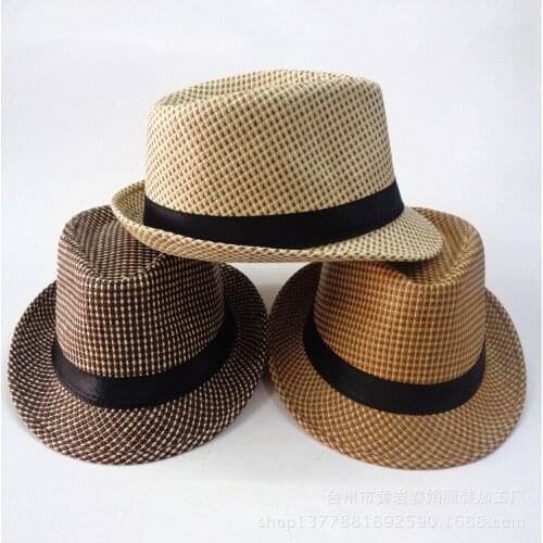 Summer Straw Hat Men Jazz Sunshade Foldable Fashion Cool Breathable Outdoor Hats Unisex Csaual Travel Sun Protection Caps H152