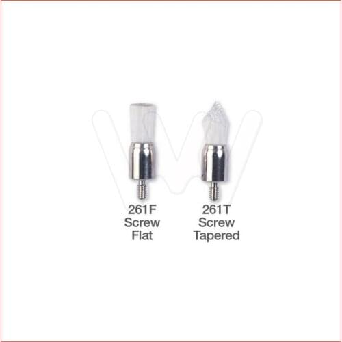 100pcs DENTAL Screw-In Prophy Brushes Nylon Screw style flat Prophylaxis brush Tapered Standard