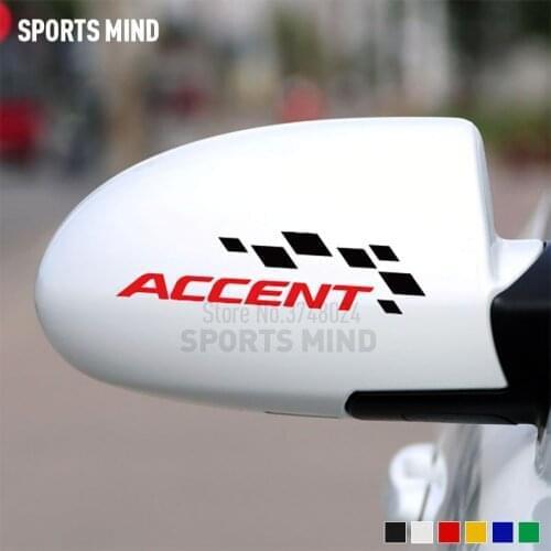 1 Pair Vinyl Car-Styling For Hyundai Accent Accessories Automobiles Rear View Mirror Car Stickers Decals