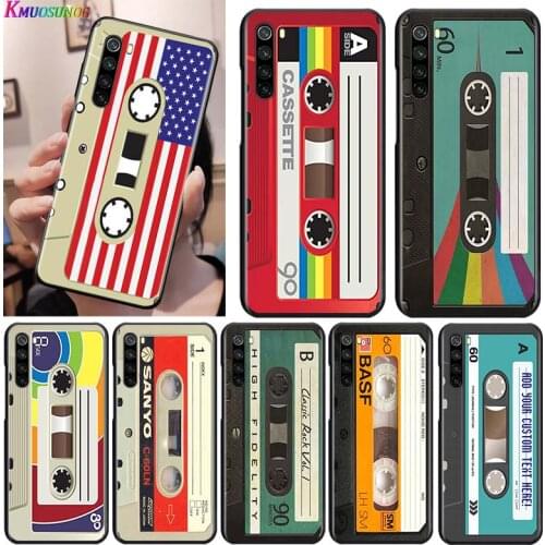 Retro vintage tape for OPPO Reno 2 Z 2Z 2F 3 4 5 Pro 5G 4Z 4SE 5F ACE F7 A5 A9 2020 Black Phone Case Soft Cover Shell