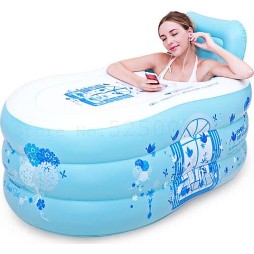 Adult Inflatable Bath Tank Single Bath Tank Household Bath Tank Adults Fold And Thicken Whole Body Bath Tank Large