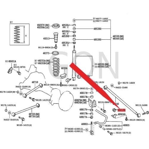 Rear stabilizer bar bushing 1998-Toy ota LAN DCR UIS ER stabilizer bar rubber sleeve Rear stabilizer bar rubber sleeve