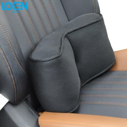 LOEN 1PC Car Seat Chair Back Massage Lumbar Support Waist Cushion Breathable Ventilate Cushion Pad Memory Foam Healthcare