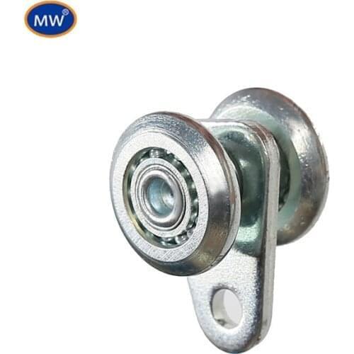 2 Rollers White Galvanized Sliding Door Hanging Wheel Double Sheave For Sliding Hanging Door